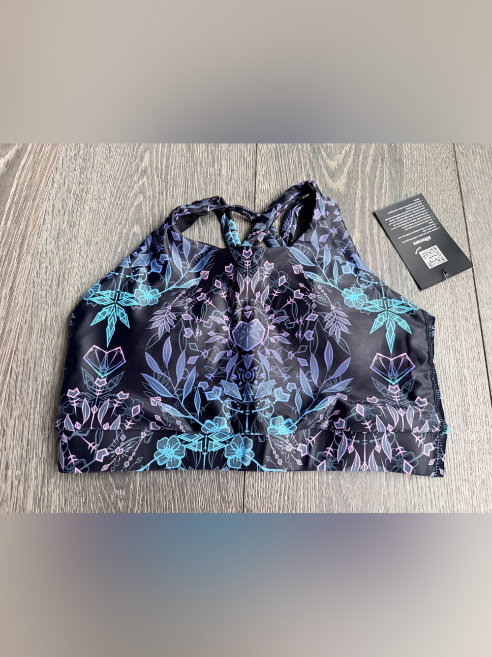 Pawlie Spiritual Awakening Dynamic Active Strappy Back Crop Top Size Small
